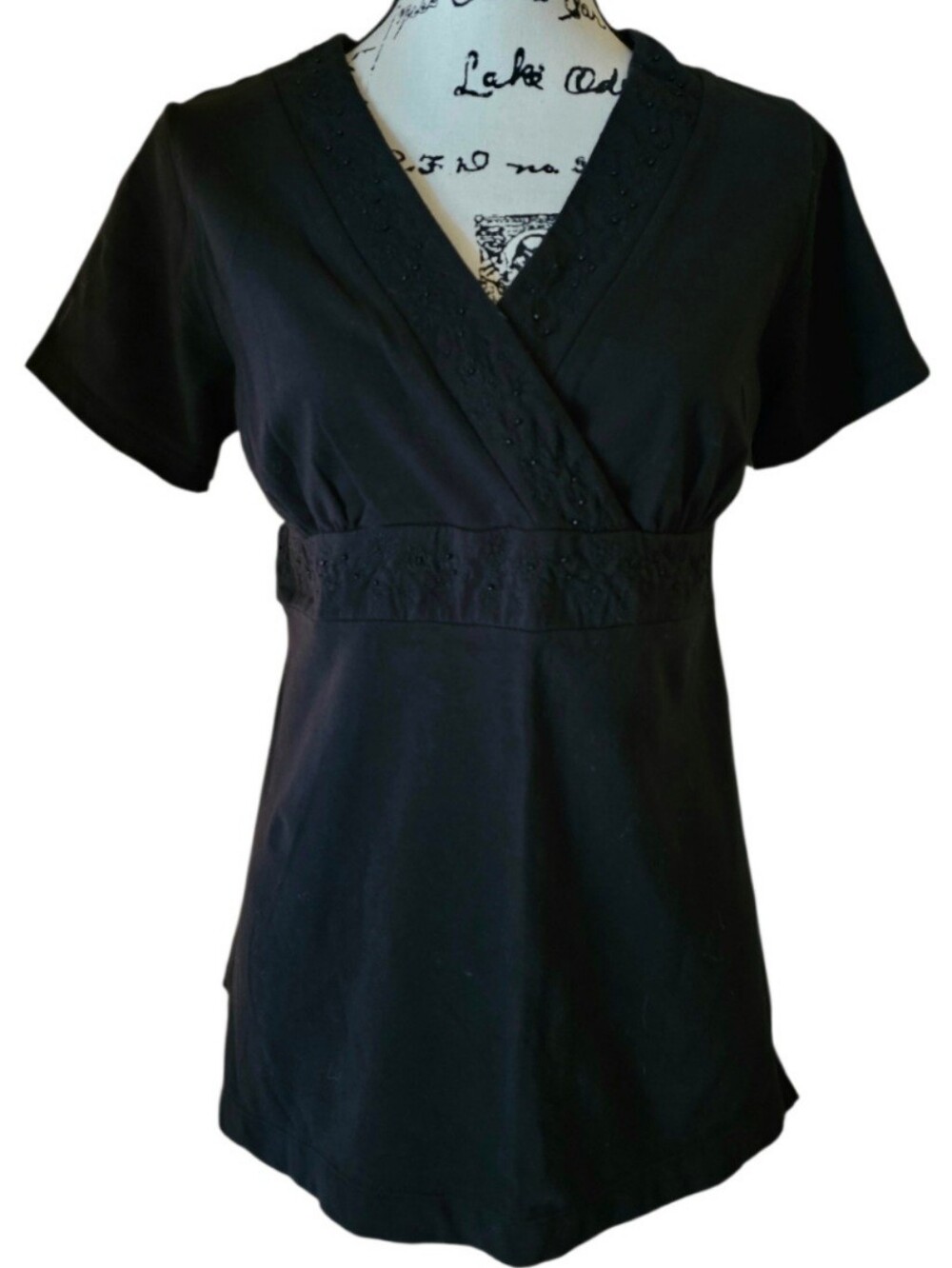 White Stag Black V-Neck Empire Waist Tunic